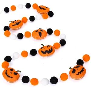 Halloween Felt Pom Pom Garland